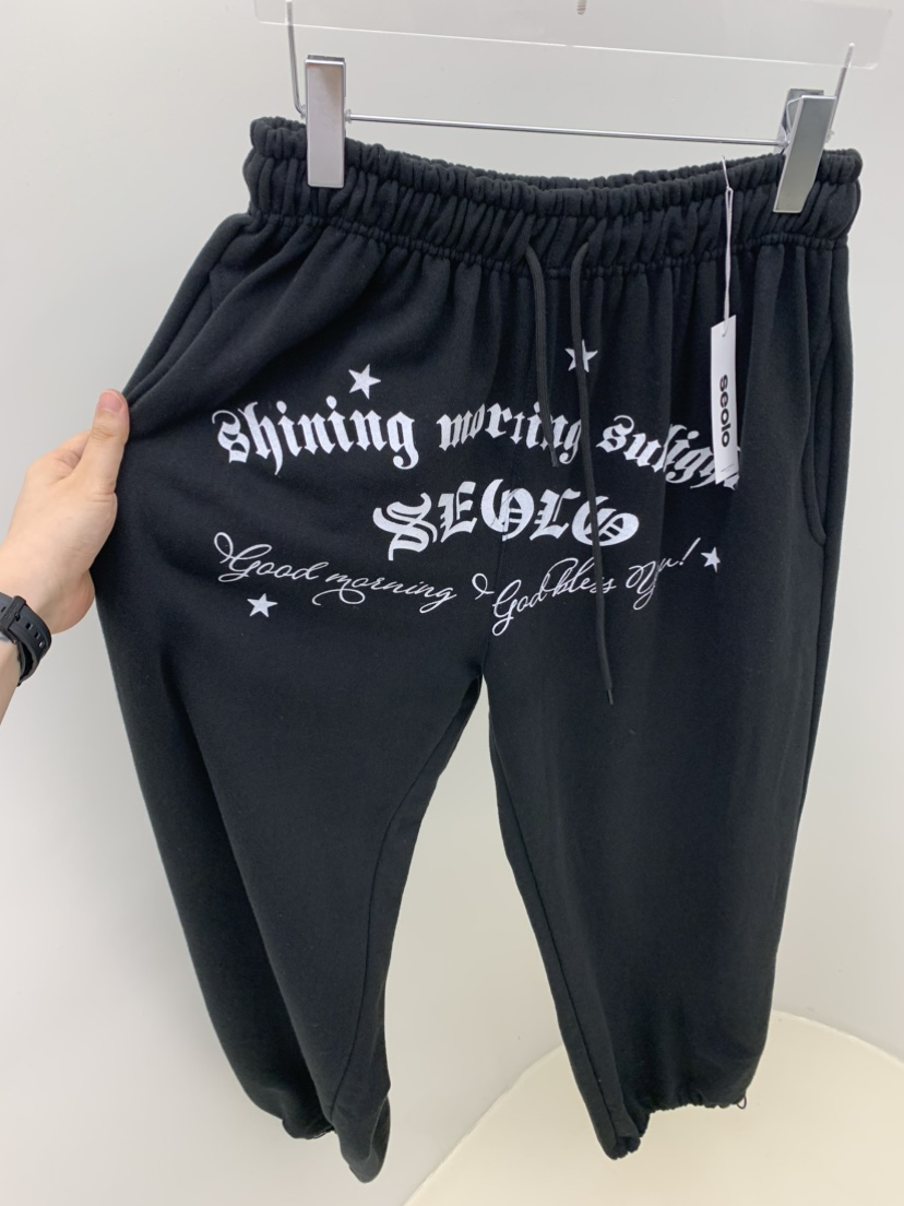 SEOLO韓國直郵㊣女士新品職業時尚人氣休閑熱賣推薦休閑褲蕾絲Seolo seoul休閑褲