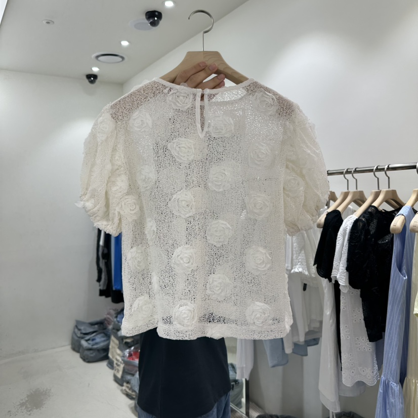 REPELLER東大門㊣代購女士新品真品人氣熱賣襯衫蕾絲衫泡泡袖REPELLER襯衫/蕾絲衫