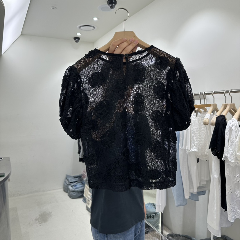 REPELLER東大門㊣代購女士新品真品人氣熱賣襯衫蕾絲衫泡泡袖REPELLER襯衫/蕾絲衫