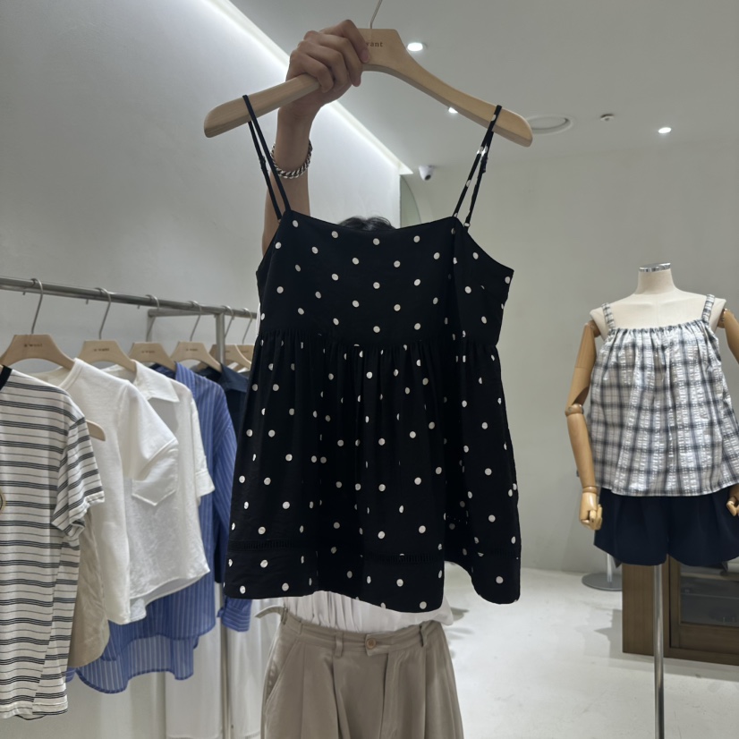 A WANT韓國直郵㊣女裝新款推薦真品休閑25春夏熱賣吊帶背心A WANT吊帶/背心