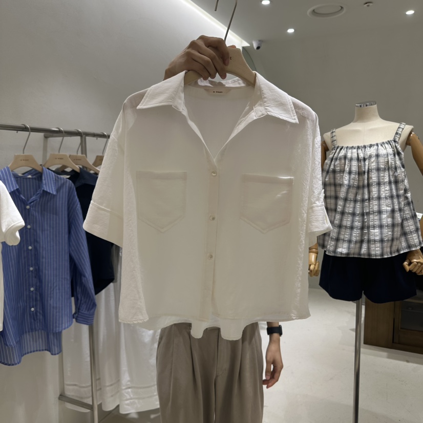 A WANT韓國代購㊣女裝新品真品熱賣推薦職業休閑襯衫蕾絲衫A WANT襯衫/蕾絲衫圖色2