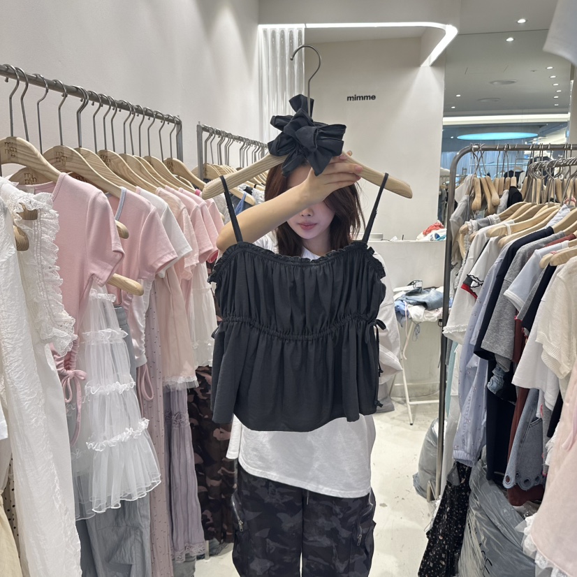 MIMME東大門㊣實拍女裝新款推薦職業人氣25春夏真品吊帶背心MIMME吊帶/背心圖色2