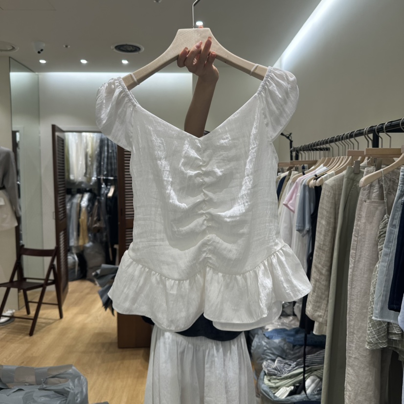 GILLI韓國代購㊣女士新品25春夏真品休閑推薦人氣吊帶背心褶皺GILLI吊帶/背心