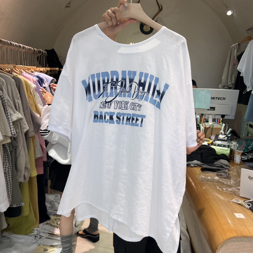 BLACKFRIDAY東大門㊣直郵女士新品真品時尚推薦T恤亞麻紐扣BLACK FRIDAYT恤圖色1