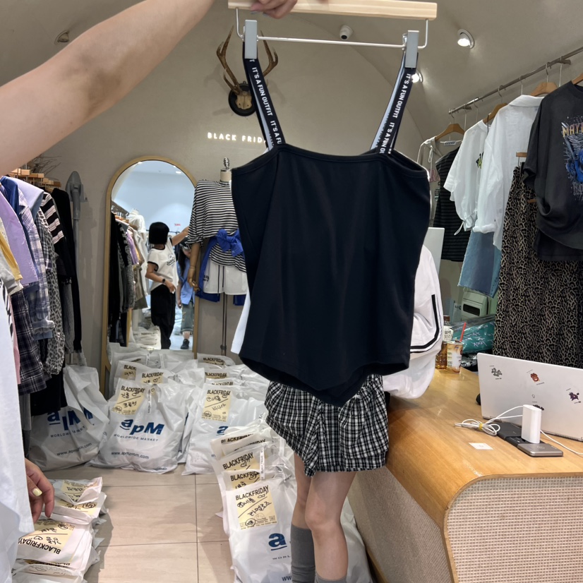 BLACKFRIDAY東大門㊣代購女士新款推薦熱賣人氣休閑吊帶背心BLACK FRIDAY吊帶/背心