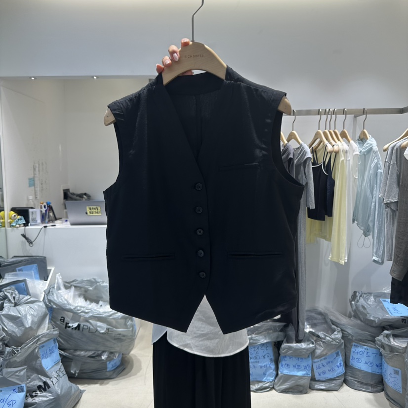 RICH SISTER東大門㊣代購女士新款職業人氣推薦真品休閑馬甲RICH SISTER馬甲圖色2