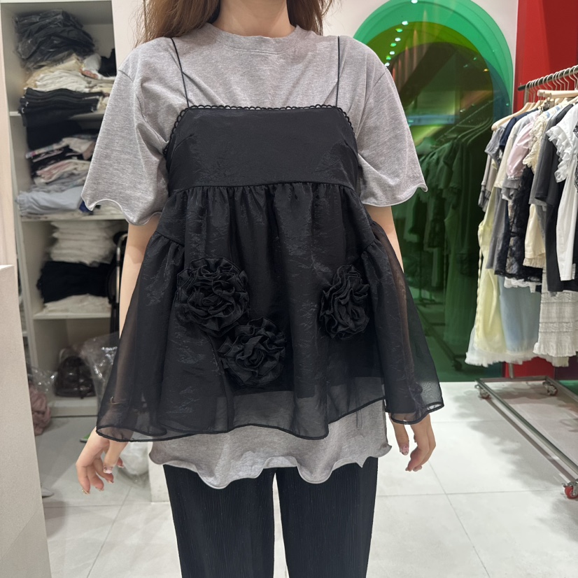 MINI UNNI東大門㊣代購女士新品休閑時尚真品推薦吊帶背心MINI UNNI吊帶/背心圖色3