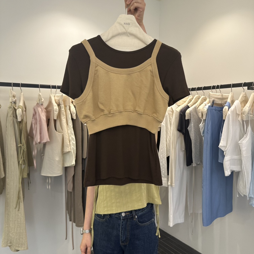 FIND-P東大門㊣代購女裝新款時尚人氣休閑真品推薦吊帶背心FIND-P吊帶/背心圖色4