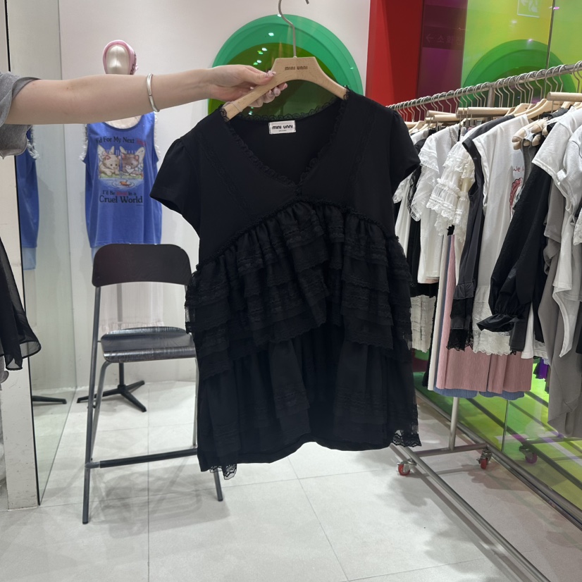 MINI UNNI東大門㊣代購女士新款時尚休閑推薦人氣職業真品T恤MINI UNNIT恤圖色2
