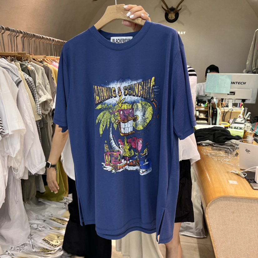 BLACKFRIDAY東大門㊣實拍女裝新品25春夏職業時尚熱賣真品T恤BLACK FRIDAYT恤圖色2