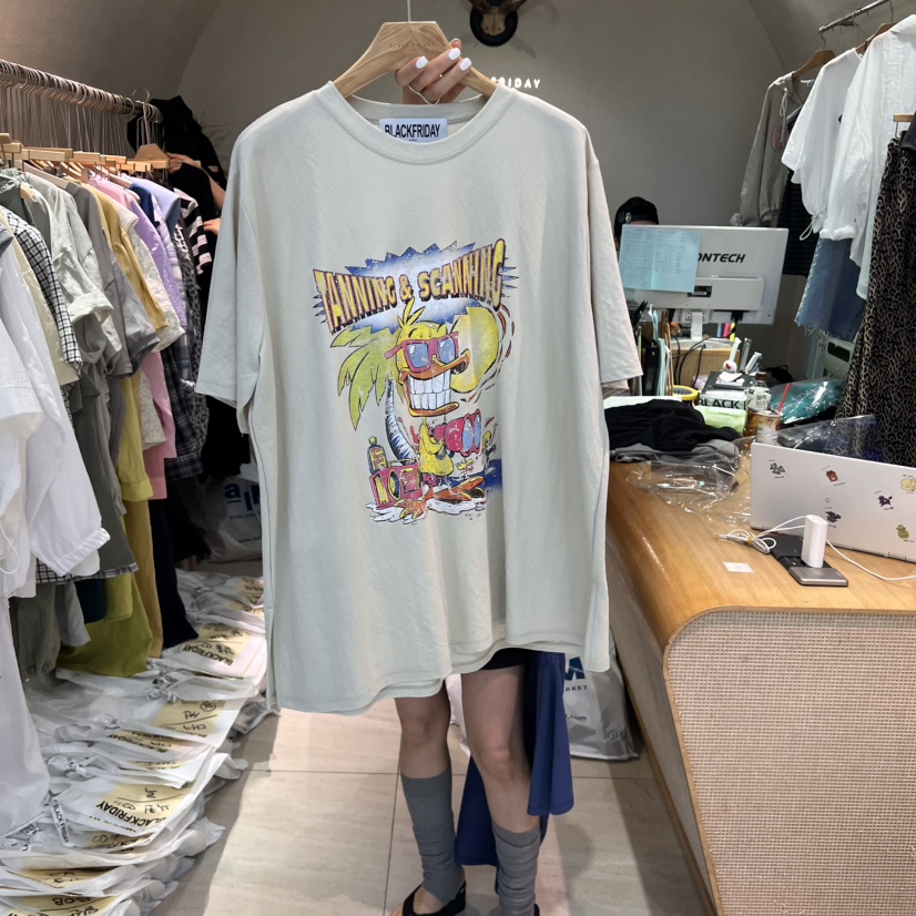 BLACKFRIDAY東大門㊣實拍女裝新品25春夏職業時尚熱賣真品T恤BLACK FRIDAYT恤圖色3