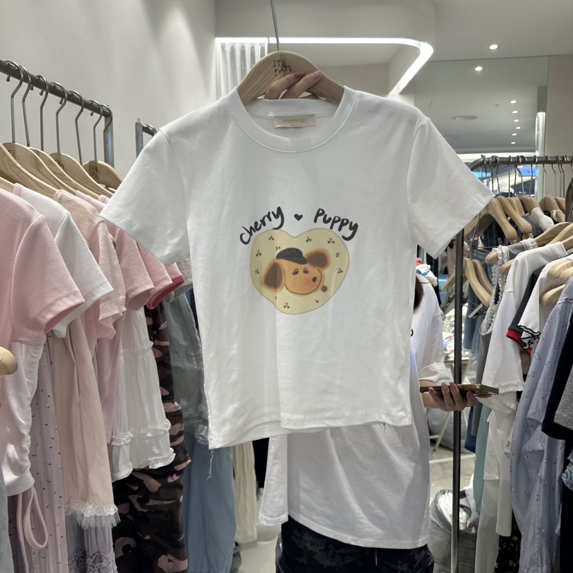 MIMME韓國代購㊣女裝新品25春夏休閑熱賣職業時尚真品人氣T恤MIMMET恤圖色1