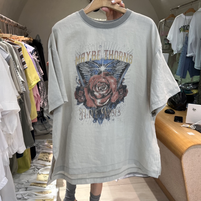 BLACKFRIDAY韓國代購㊣女士新品真品時尚人氣職業推薦T恤亞麻BLACK FRIDAYT恤圖色2
