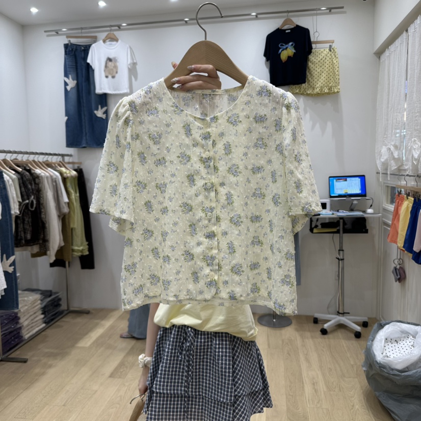 FURE東大門㊣直郵女裝新品職業人氣真品熱賣25春夏襯衫蕾絲衫FURE襯衫/蕾絲衫圖色2
