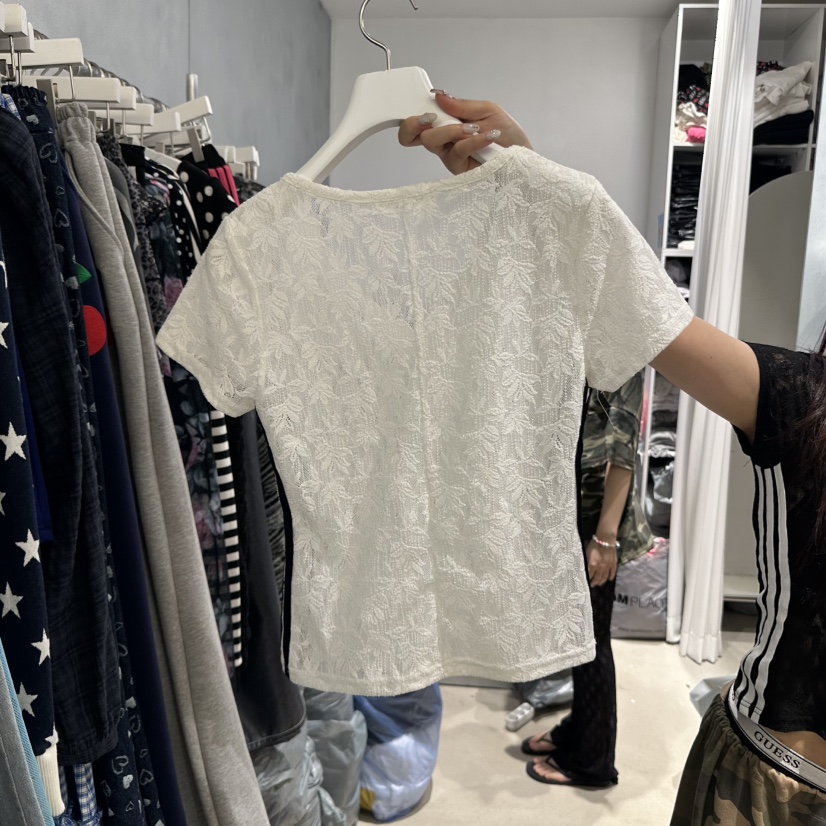 RIBBON東大門㊣實拍女士新品熱賣人氣真品時尚休閑襯衫蕾絲衫RIBBON襯衫/蕾絲衫
