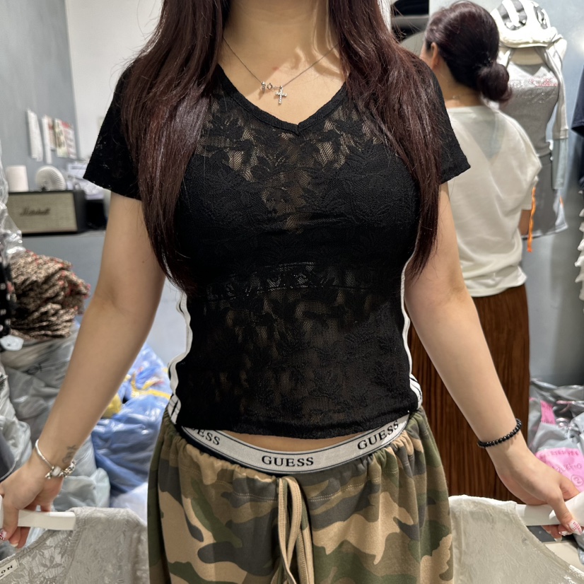 RIBBON東大門㊣實拍女士新品熱賣人氣真品時尚休閑襯衫蕾絲衫RIBBON襯衫/蕾絲衫圖色3