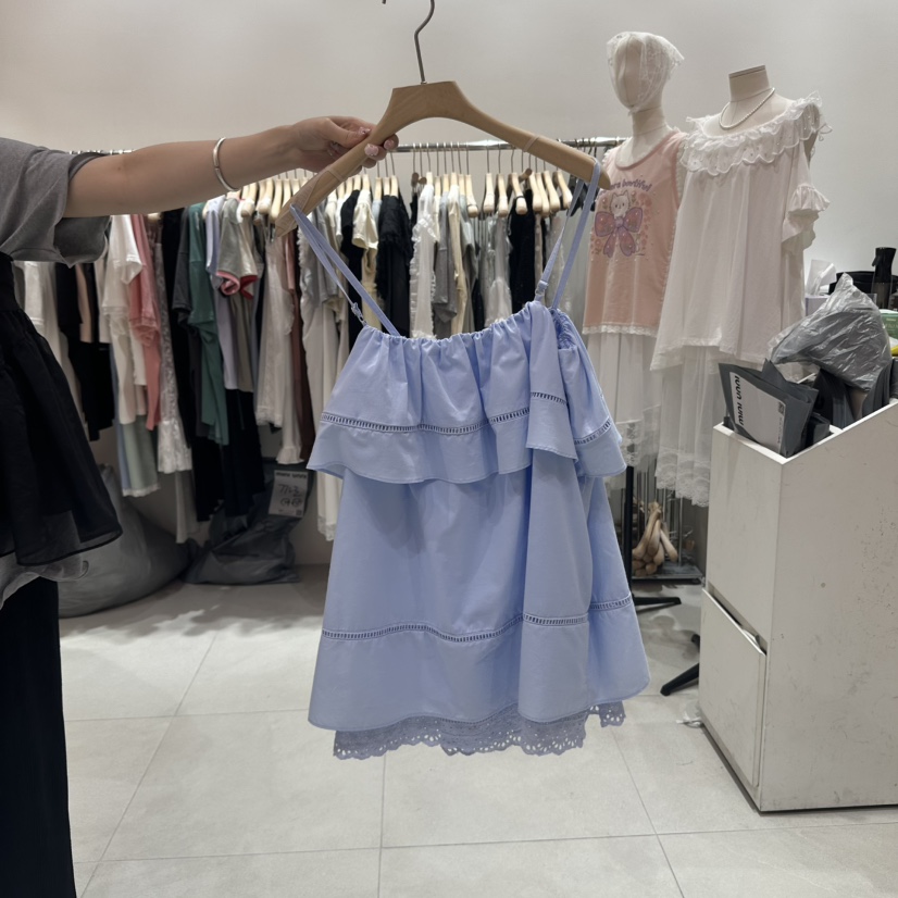 MINI UNNI韓國代購㊣女裝新款時尚職業25春夏休閑吊帶背心MINI UNNI吊帶/背心
