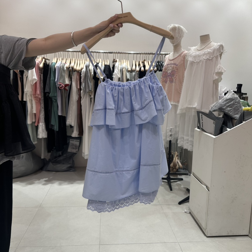 MINI UNNI韓國代購㊣女裝新款時尚職業25春夏休閑吊帶背心MINI UNNI吊帶/背心圖色2
