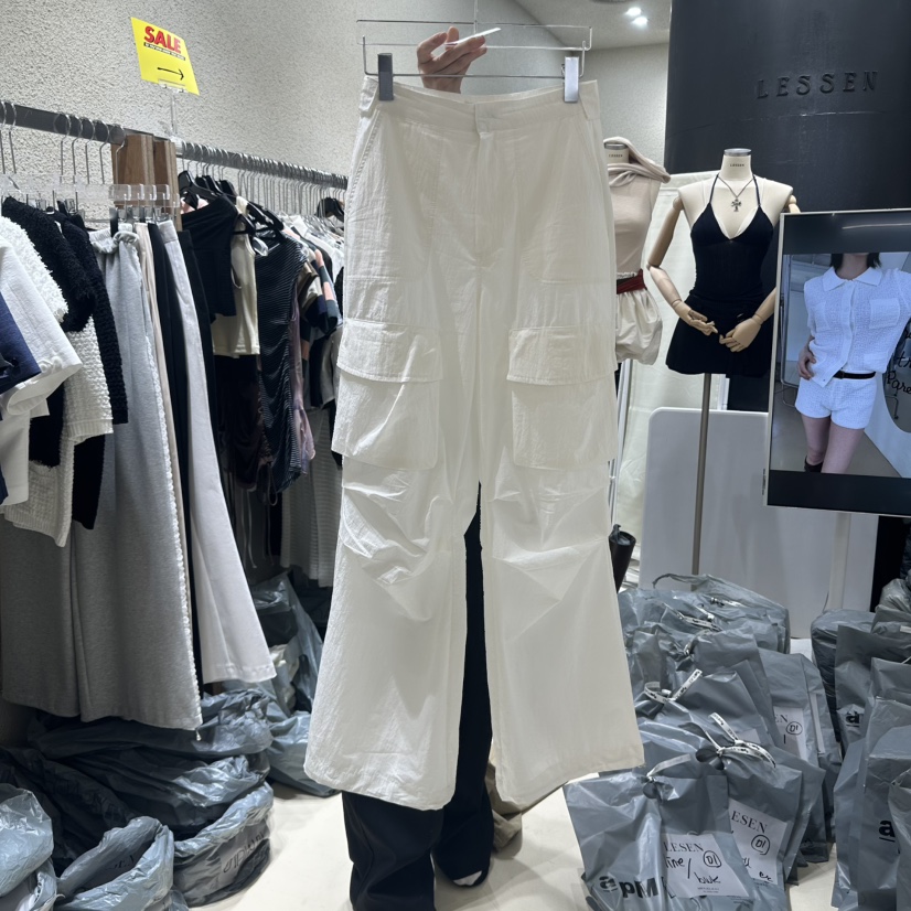 LESSEN韓國直郵㊣女士新品休閑推薦人氣時尚職業休閑褲口袋LESSEN休閑褲圖色1