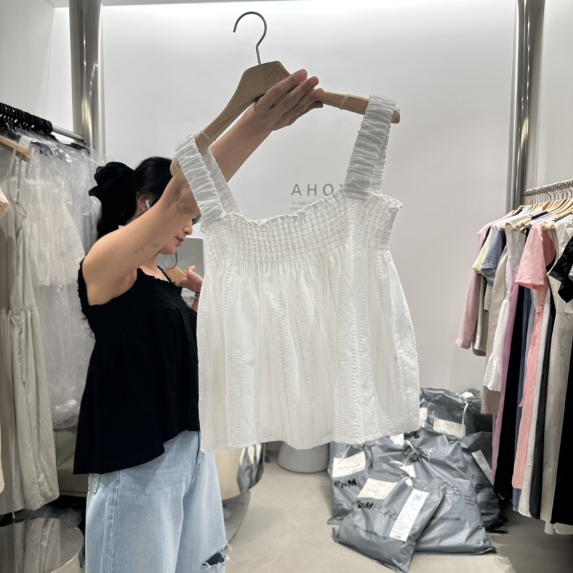 AHOY東大門㊣代購女裝新品時尚休閑職業人氣25春夏吊帶背心AHOY吊帶/背心
