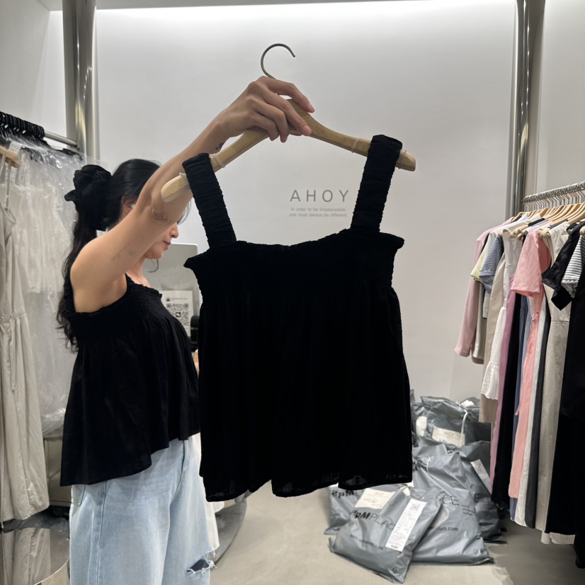 AHOY東大門㊣代購女裝新品時尚休閑職業人氣25春夏吊帶背心AHOY吊帶/背心圖色2