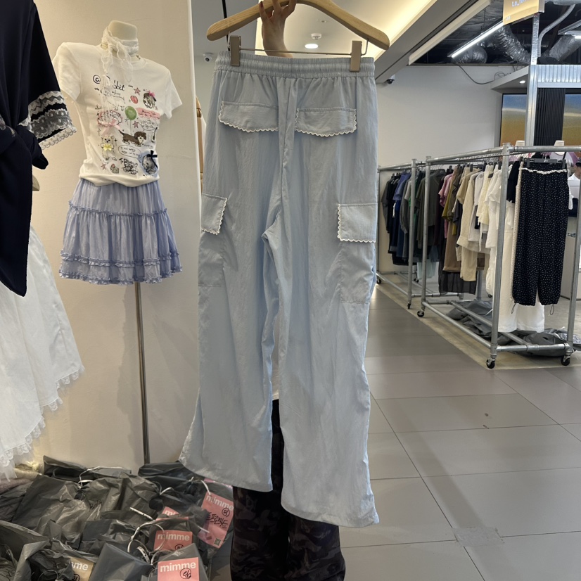 MIMME韓國代購㊣女裝新品25春夏職業真品休閑推薦休閑褲口袋MIMME休閑褲