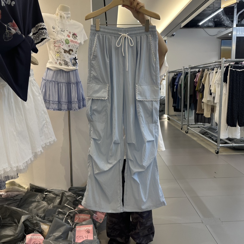 MIMME韓國代購㊣女裝新品25春夏職業真品休閑推薦休閑褲口袋MIMME休閑褲圖色2