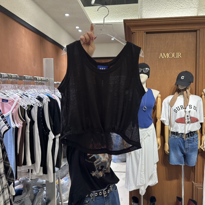 AMOUR東大門㊣直郵女士新品職業休閑25春夏人氣真品吊帶背心AMOUR吊帶/背心圖色2