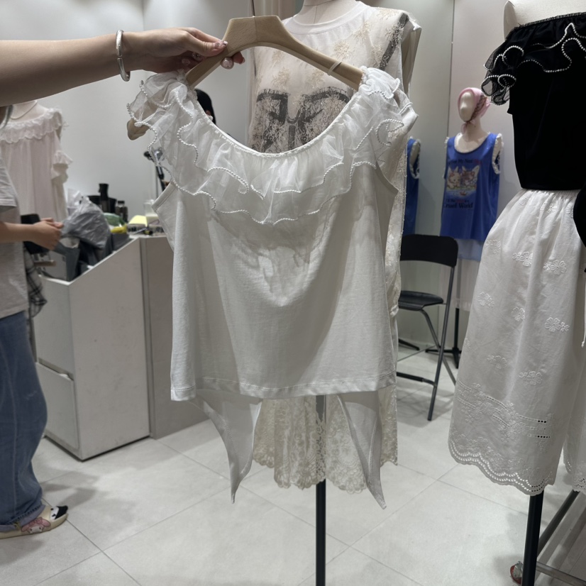 MINI UNNI東大門㊣實拍女裝新品真品熱賣休閑25春夏吊帶背心MINI UNNI吊帶/背心