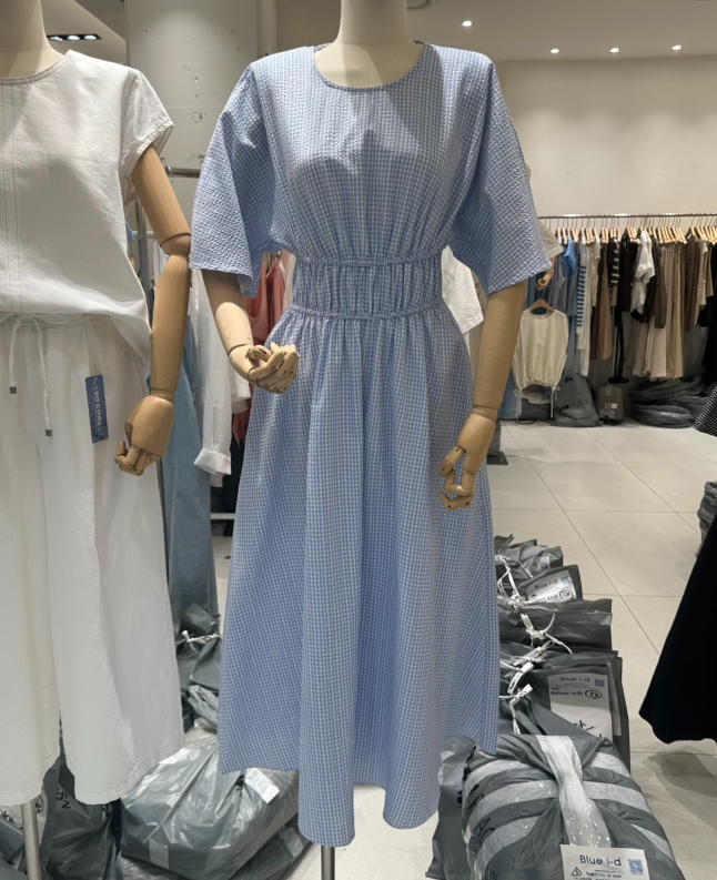 BLUEI-D東大門㊣直郵女裝新款時尚熱賣真品職業25春夏連衣裙Blue i-d連衣裙