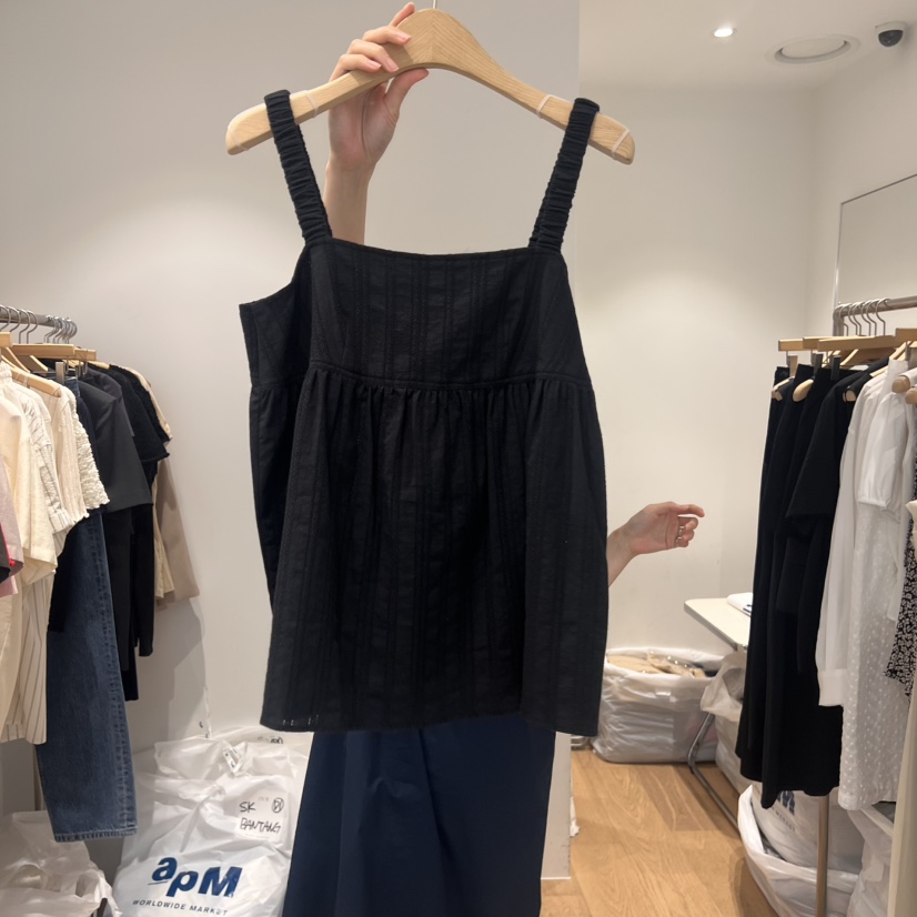 OUR-A東大門㊣實拍女士新款推薦人氣熱賣25春夏吊帶背心蕾絲OUR-A吊帶/背心圖色2