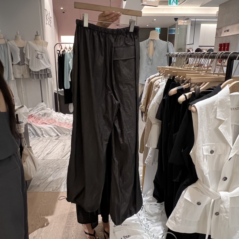 W AND J韓國直郵㊣女裝新品時尚25春夏人氣職業推薦休閑褲W AND J休閑褲