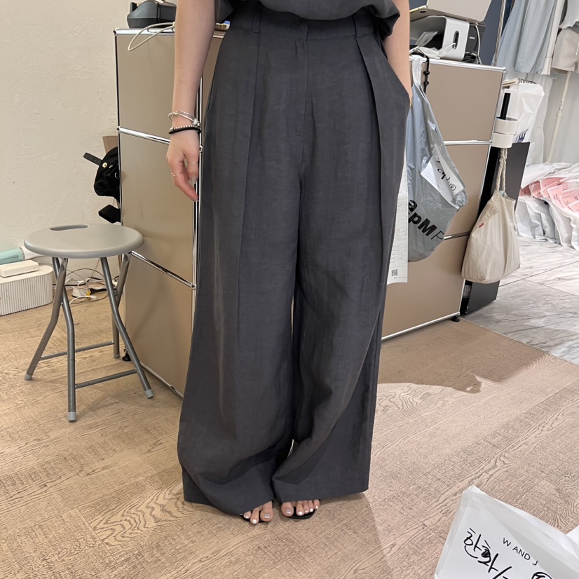 W AND J韓國直郵㊣女士新品熱賣人氣25春夏推薦真品休閑褲W AND J休閑褲圖色2