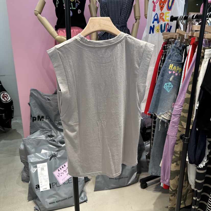 ANNA韓國代購㊣女士新品熱賣休閑職業推薦25春夏真品吊帶背心ANNA吊帶/背心
