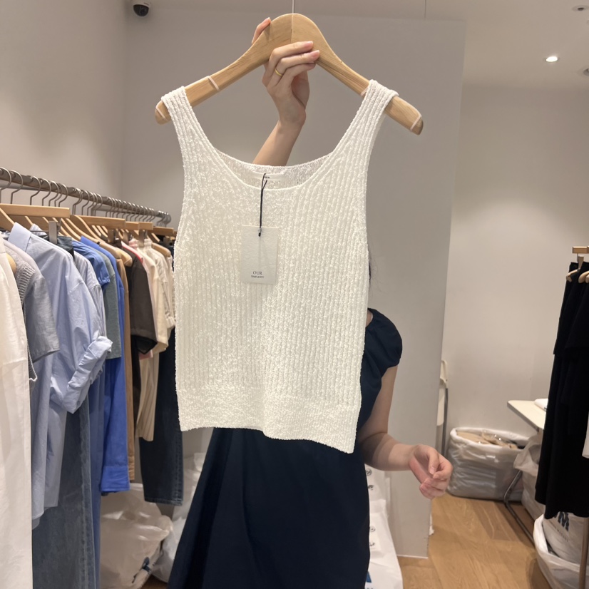 OUR-A韓國直郵㊣女士新款真品25春夏人氣推薦吊帶背心亞麻OUR-A吊帶/背心圖色2
