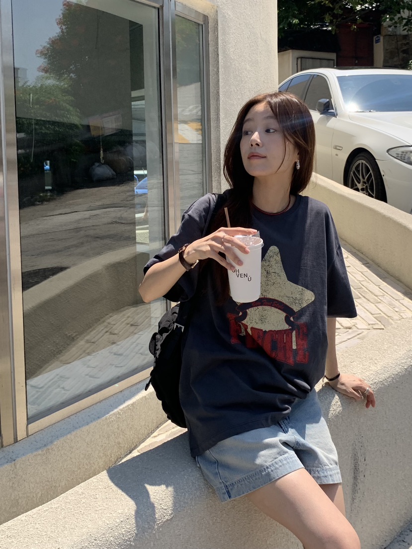 BAKING POWDER韓國代購㊣女裝新款真品25春夏休閑熱賣推薦T恤BAKING POWDERT恤