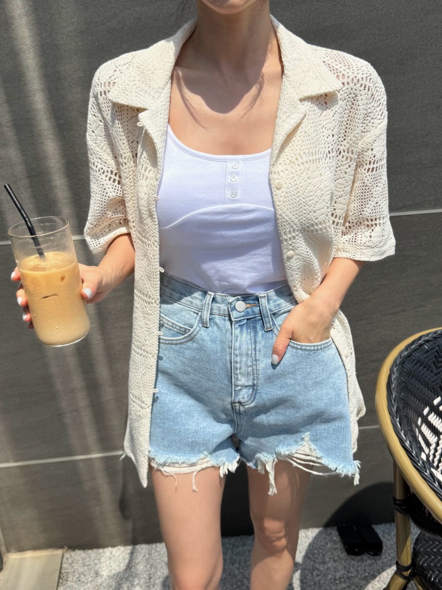 KC MARKET韓國代購㊣女裝新款25春夏職業人氣時尚休閑短褲KC MARKET短褲