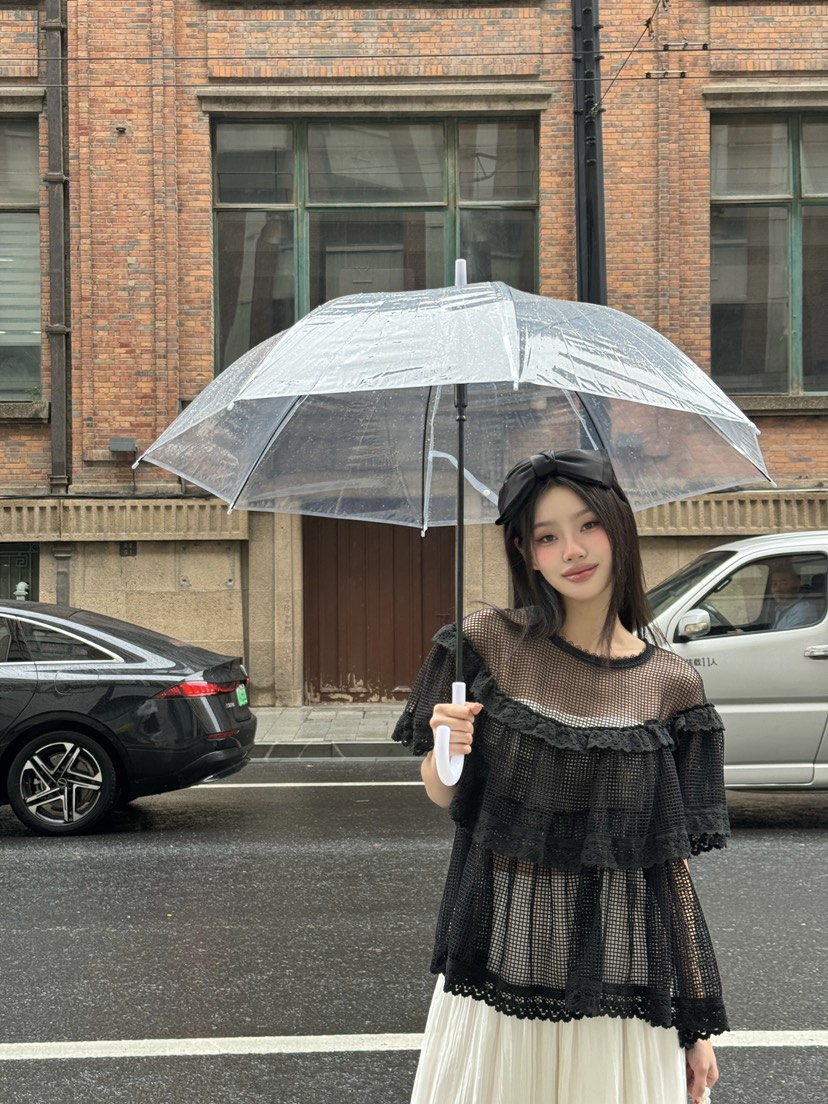 MAISONDEGLORY東大門㊣代購女士新品25春夏人氣襯衫蕾絲衫網眼MAISON DE GLORY襯衫/蕾絲衫
