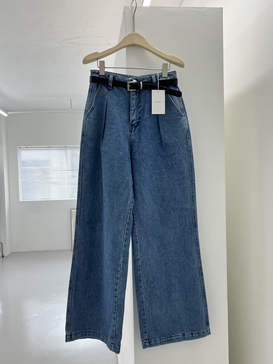FERVENT韓國直郵㊣女裝新品25春夏熱賣職業真品時尚休閑牛仔褲FERVENT牛仔褲圖色1