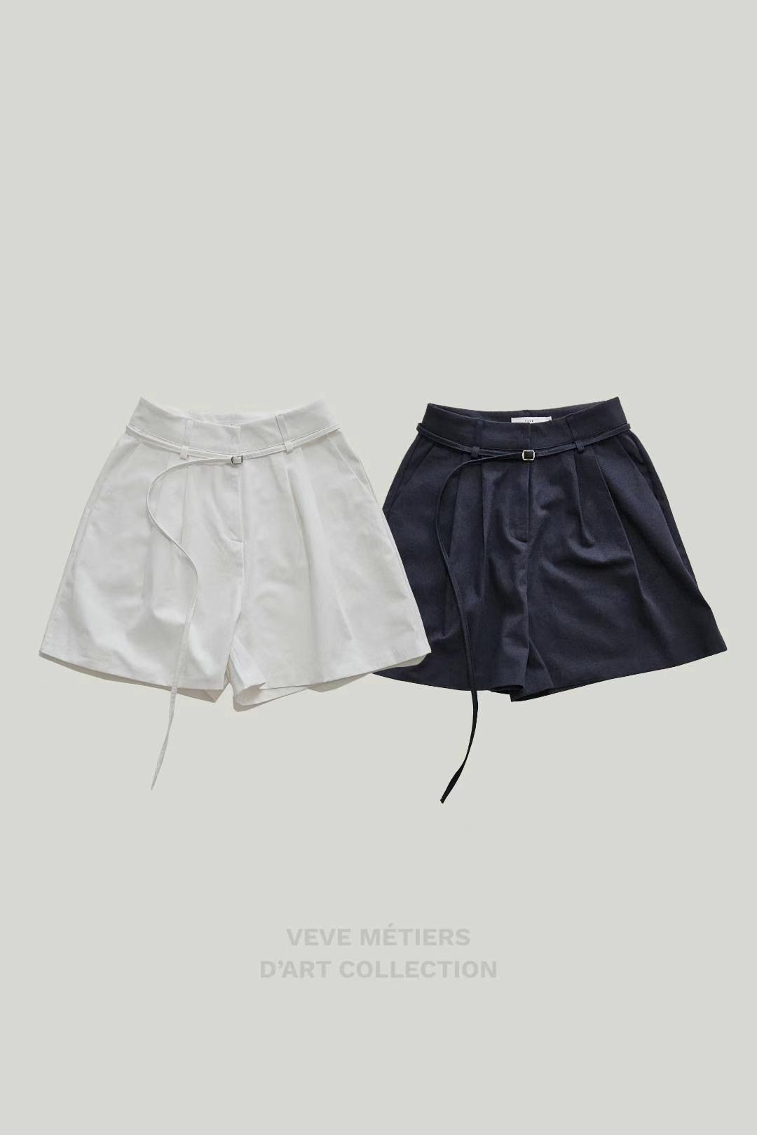 VEVE東大門㊣代購女士新款休閑熱賣人氣25春夏推薦短褲含腰繩VEVE短褲