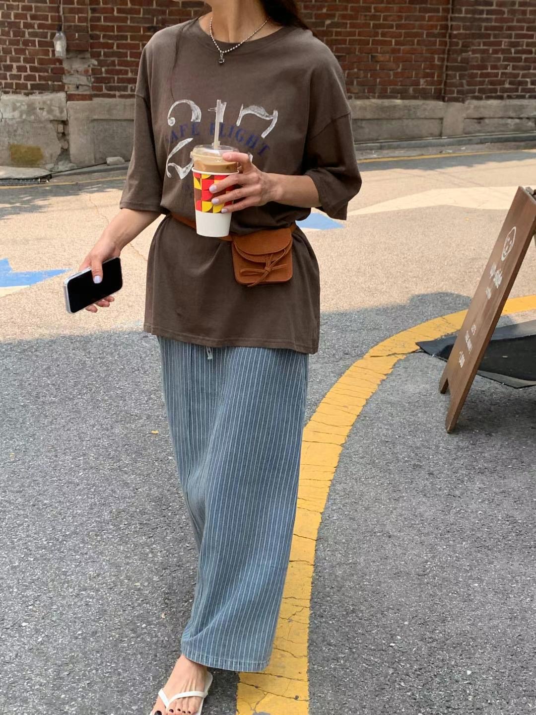 VEVE韓國直郵㊣女士新款時尚人氣真品25春夏職業熱賣休閑長裙VEVE長裙