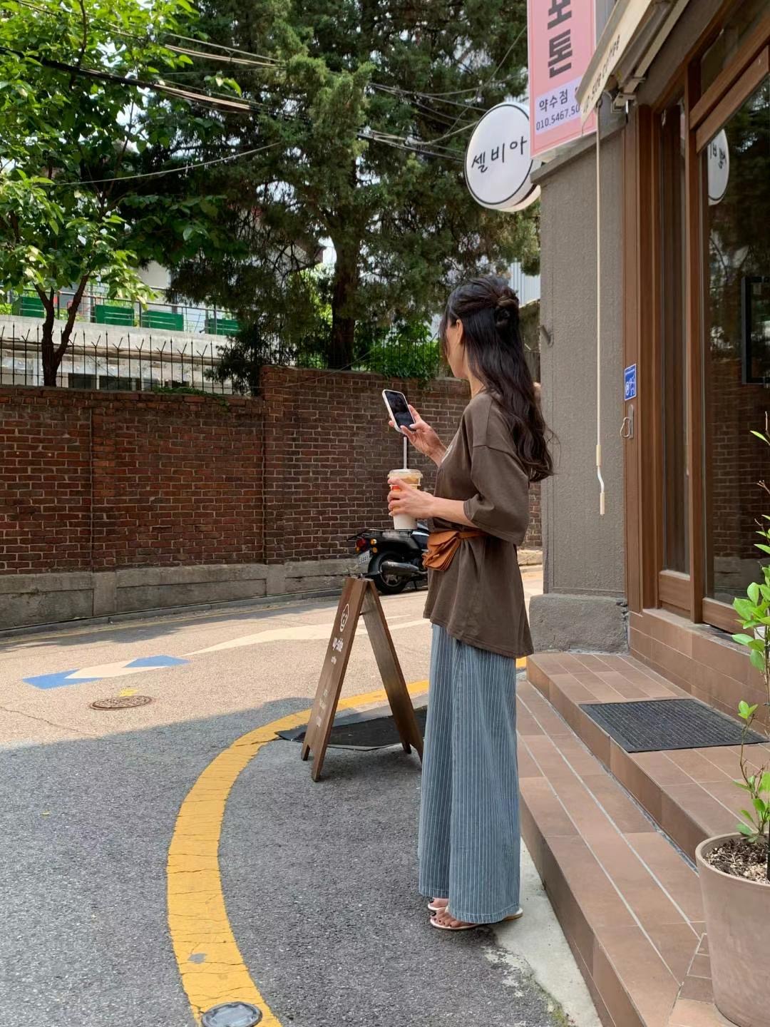 VEVE韓國直郵㊣女士新款時尚人氣真品25春夏職業熱賣休閑長裙VEVE長裙
