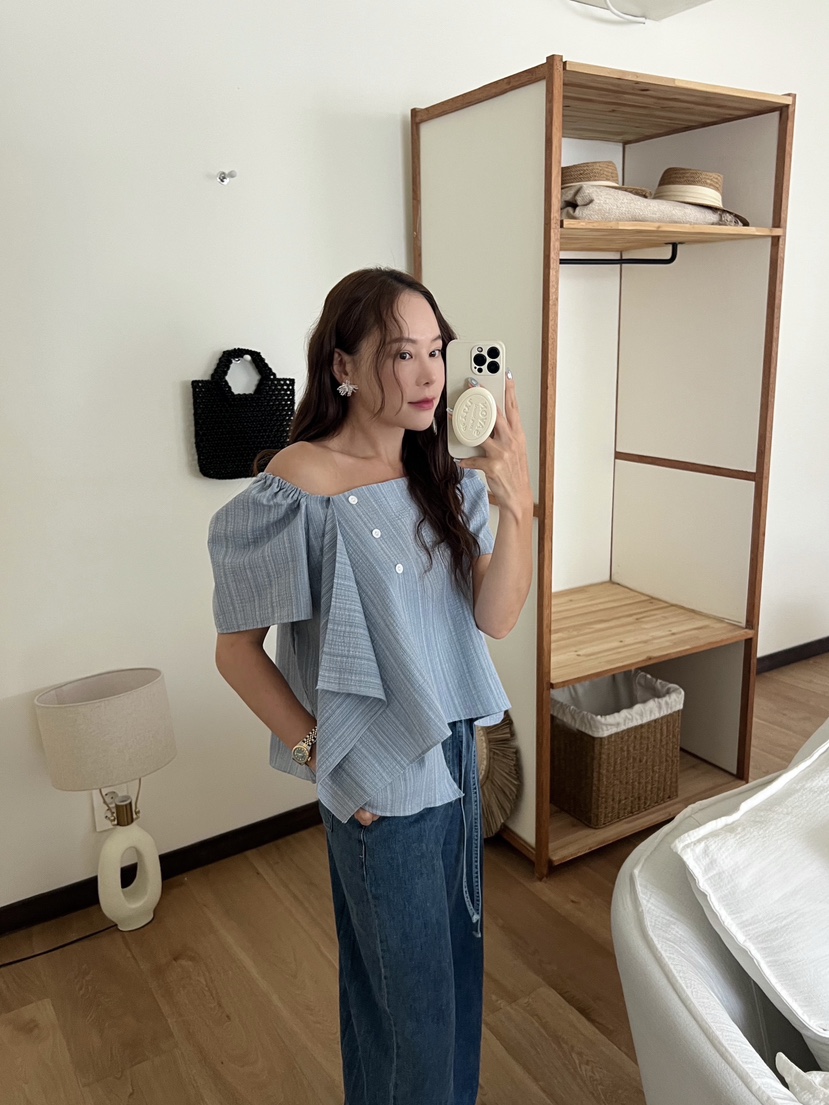 BOLD東大門㊣實拍女裝新款熱賣休閑職業25春夏推薦襯衫蕾絲衫BOLD襯衫/蕾絲衫