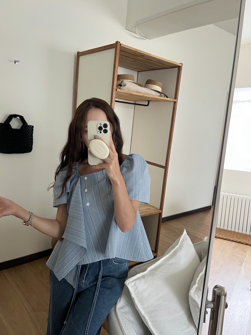 BOLD東大門㊣實拍女裝新款熱賣休閑職業25春夏推薦襯衫蕾絲衫BOLD襯衫/蕾絲衫