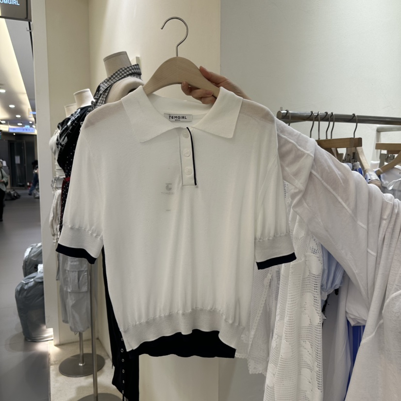 TOMGIRL韓國直郵㊣女裝新品熱賣推薦25春夏時尚休閑真品針織衫TOMGIRL針織衫