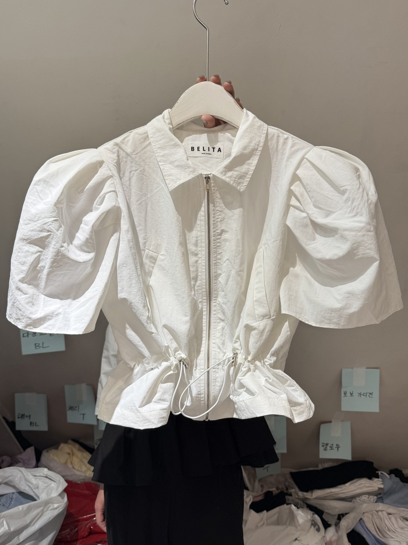 BELITA-L韓國直郵㊣女裝新品熱賣真品職業推薦25春夏襯衫蕾絲衫BELITA-L襯衫/蕾絲衫圖色1