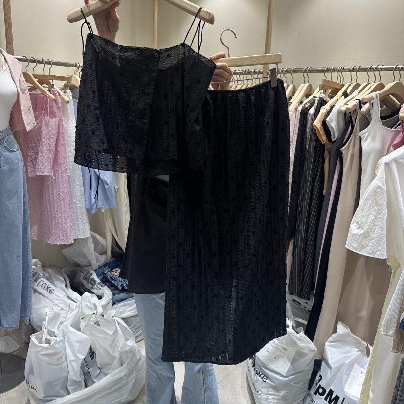 VINTAGE VIBE韓國代購㊣女裝新品休閑25春夏時尚熱賣真品套裝VINTAGE VIBE套裝圖色3