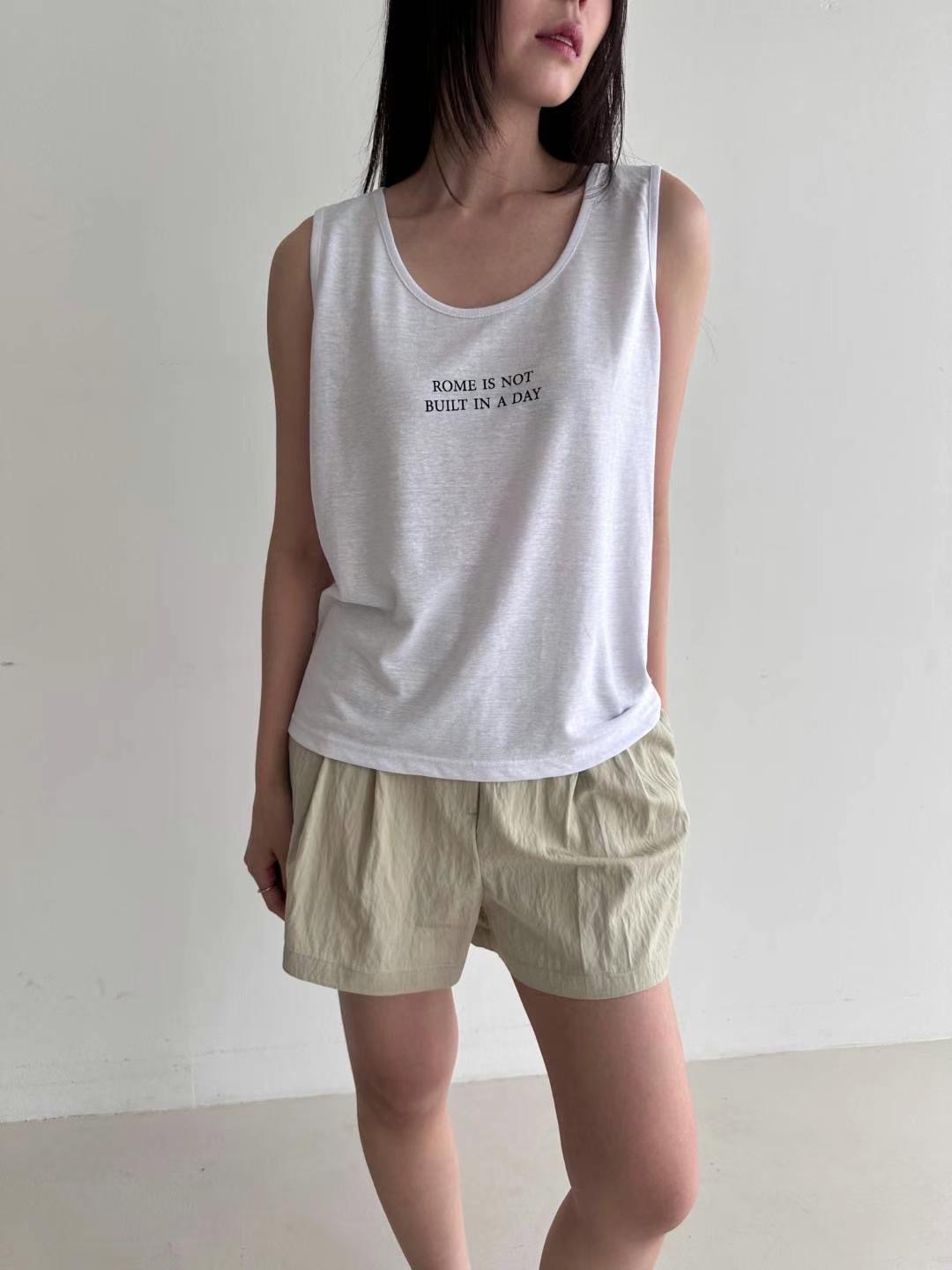 CYLINDER東大門㊣代購女士新款推薦時尚休閑人氣吊帶背心亞麻CYLINDER吊帶/背心