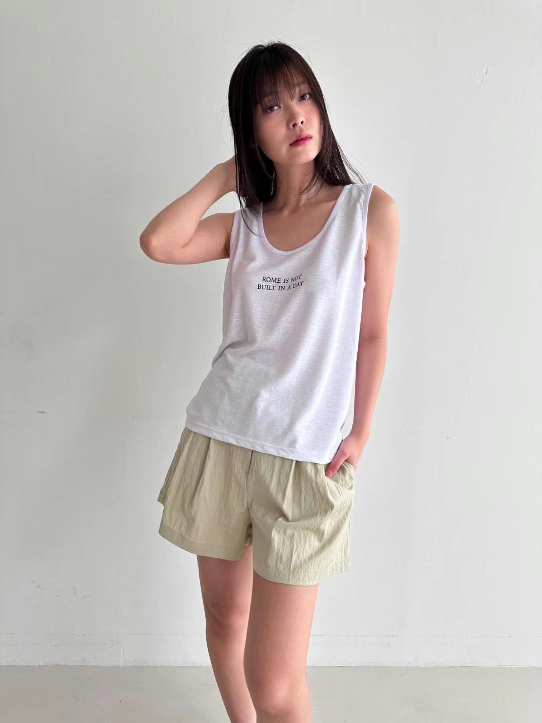 CYLINDER東大門㊣代購女士新款推薦時尚休閑人氣吊帶背心亞麻CYLINDER吊帶/背心