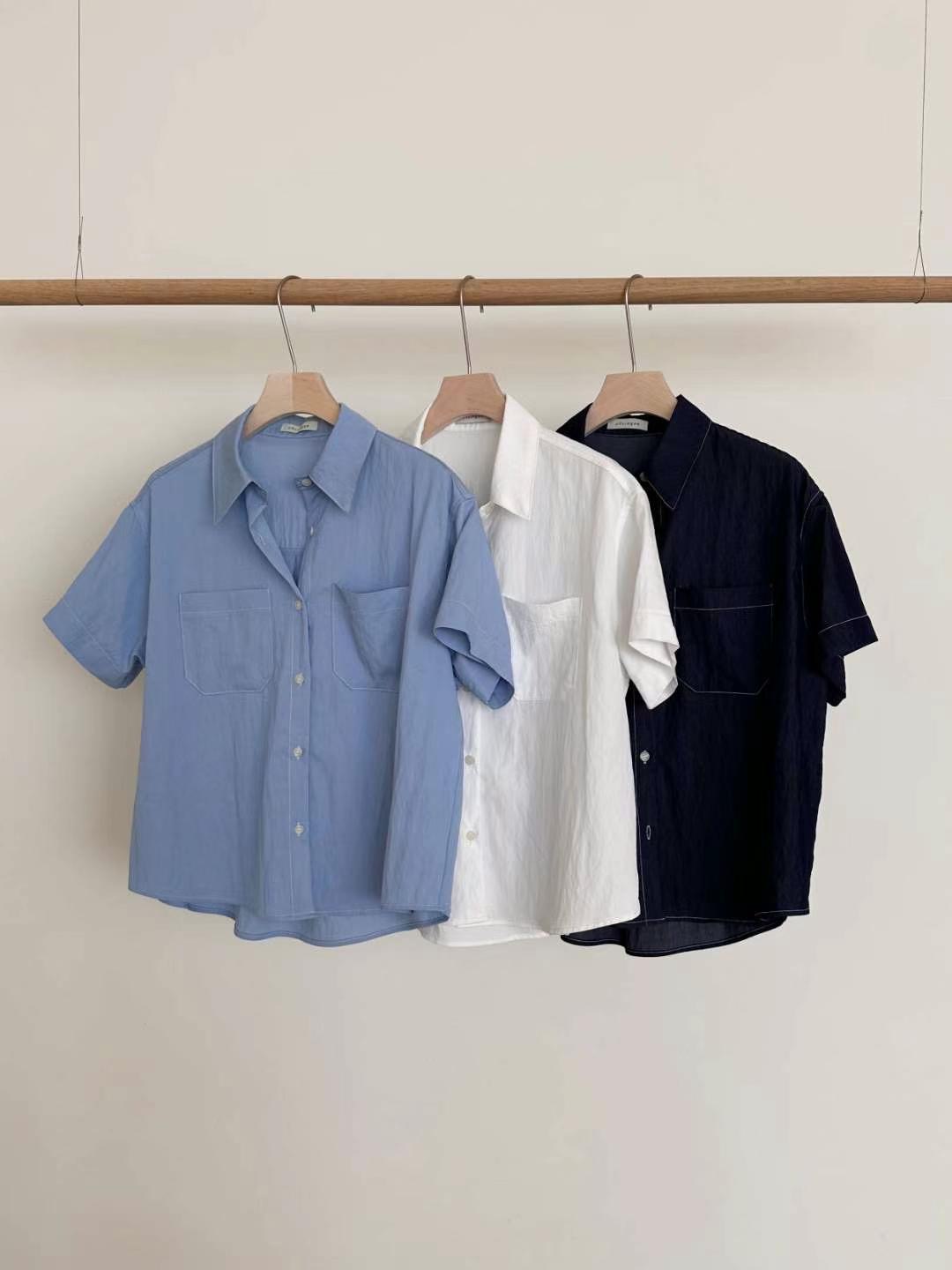 CYLINDER東大門㊣代購女士新品25春夏真品休閑時尚襯衫蕾絲衫CYLINDER襯衫/蕾絲衫